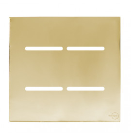 Placa p/ 4 Interruptores 4x4 - Novara Glass Dourado
